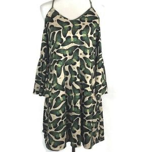 Marfinno Dress Small/Medium Green Cold Shoulder